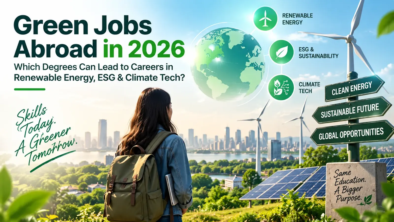 Green Jobs Abroad in 2026: Which Degrees Can Lead to Careers in Renewable Energy, ESG & Climate Tech?